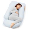 Pregnancy Pillows with Cooling Cover; U-Shaped Full Body Maternity Pillow for Side Sleepers 57 inch