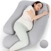 Pregnancy Pillows with Cooling Cover; U-Shaped Full Body Maternity Pillow for Side Sleepers 57 inch