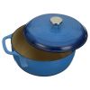 Cast Iron;  6 Quart Enameled Cast Iron Dutch Oven