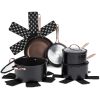 12-piece set non-stick pan; cookware set; three styles are optional