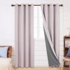 100% Blackout Curtains for Bedroom; 84 inch Length 2 Panels Set; Grommet Thermal Insulated Curtains (52" x 84"; 2 Panels)