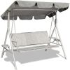 3 Person Patio Swing Seat with Adjustable Canopy for Patio, Garden, Poolside, Balcony