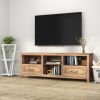 WESOME 70.08 Inch Length Black TV Stand for Living Room and Bedroom;  with 2 Drawers and 4 High-Capacity Storage Compartment.