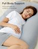 Pregnancy Pillows with Cooling Cover; U-Shaped Full Body Maternity Pillow for Side Sleepers 57 inch