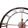 16"/23" Large Metal Wall Clock Giant Roman Numeral Garden Decoration