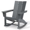 Rocking Adirondack Chairs Patio Rocker All-Weather Resistant, HDPE Plastic Resin Outdoor Lounge Furniture,Lawn Chairs for Campfire, Fire Pit, Garden,