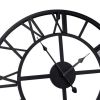 16"/23" Large Metal Wall Clock Giant Roman Numeral Garden Decoration