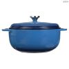 Cast Iron;  6 Quart Enameled Cast Iron Dutch Oven