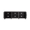 WESOME TV Stand Storage Media Console Entertainment Center; Tradition Black