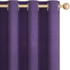 100% Blackout Curtains for Bedroom; 84 inch Length 2 Panels Set; Grommet Thermal Insulated Curtains (52" x 84"; 2 Panels)