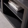 WESOME TV Stand Storage Media Console Entertainment Center; Tradition Black