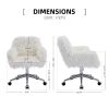 Modern Faux fur home office chair;  fluffy chair for girls;  makeup vanity Chair