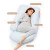 Pregnancy Pillows with Cooling Cover; U-Shaped Full Body Maternity Pillow for Side Sleepers 57 inch