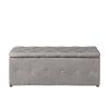 1 Piece Rectangular Storage Ottoman Short velvet with 2 Set Ottomans