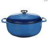 Cast Iron;  6 Quart Enameled Cast Iron Dutch Oven