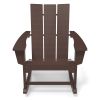 Rocking Adirondack Chairs Patio Rocker All-Weather Resistant, HDPE Plastic Resin Outdoor Lounge Furniture,Lawn Chairs for Campfire, Fire Pit, Garden,