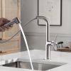 Matte Black Kitchen Faucet Pull Out Single Handle Sink Kitchen Faucet