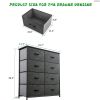 Fabric Dresser for Bedroom;  Tall Dresser with 8 Drawers;  Storage Tower with Fabric Bins;  Double Dresser;  Chest of Drawers for Closet;  Living Room