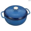 Cast Iron;  6 Quart Enameled Cast Iron Dutch Oven