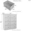 Fabric Dresser for Bedroom;  Tall Dresser with 8 Drawers;  Storage Tower with Fabric Bins;  Double Dresser;  Chest of Drawers for Closet;  Living Room