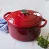 Cast Iron;  6.5 Quart Enameled Cast Iron Dutch Oven