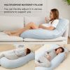 Pregnancy Pillows with Cooling Cover; U-Shaped Full Body Maternity Pillow for Side Sleepers 57 inch