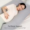 Pregnancy Pillows with Cooling Cover; U-Shaped Full Body Maternity Pillow for Side Sleepers 57 inch