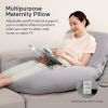 Pregnancy Pillows with Cooling Cover; U-Shaped Full Body Maternity Pillow for Side Sleepers 57 inch