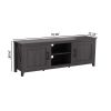 WESOME TV Stand Storage Media Console Entertainment Center; Tradition Black