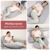 Pregnancy Pillows with Cooling Cover; U-Shaped Full Body Maternity Pillow for Side Sleepers 57 inch