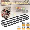 Kitchen Spice Rack Stainless Steel Spice Rack Wall-mounted With No Holes Seasoning Oil Salt Sauce Vinegar Storage Rack