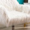 Modern Faux fur home office chair;  fluffy chair for girls;  makeup vanity Chair